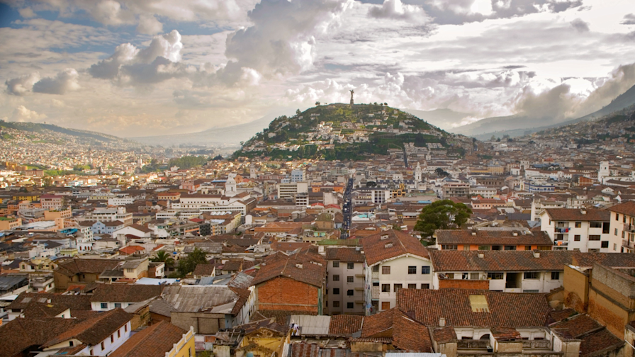 Aerial Panorama of Quito Ecuador