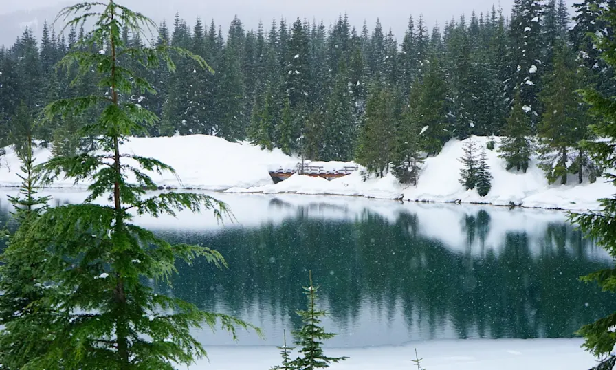 Gold Creek Pond is one of the most popular winter hikes in Washington.