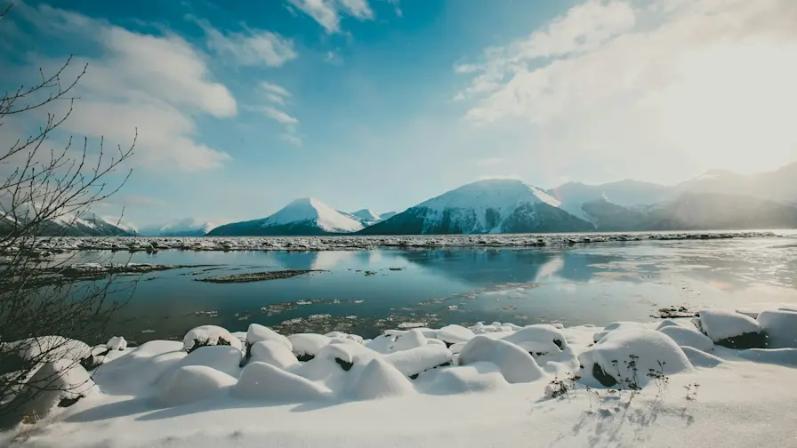 Alaska’s beautiful summer lakes turn to magical ice skating rinks in the winter once the water freezes over.