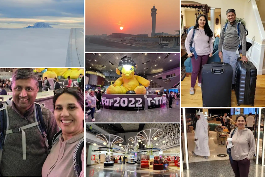 Travel to Kathmandu was fun — we said goodbye to our own Mount Rainier towering high above the clouds