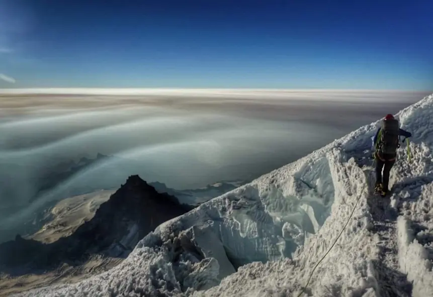 Never give up. Jump over the crevasses in your life.