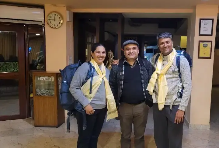 Nepali goodbye scarf